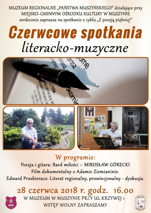 Czerwcowe spotka nia literacko-muzyczne