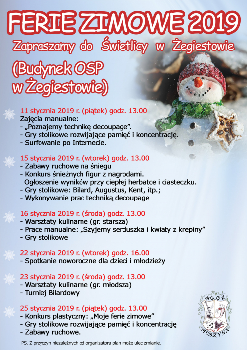 Ferie Zimowe 2019 w Żegiestowie