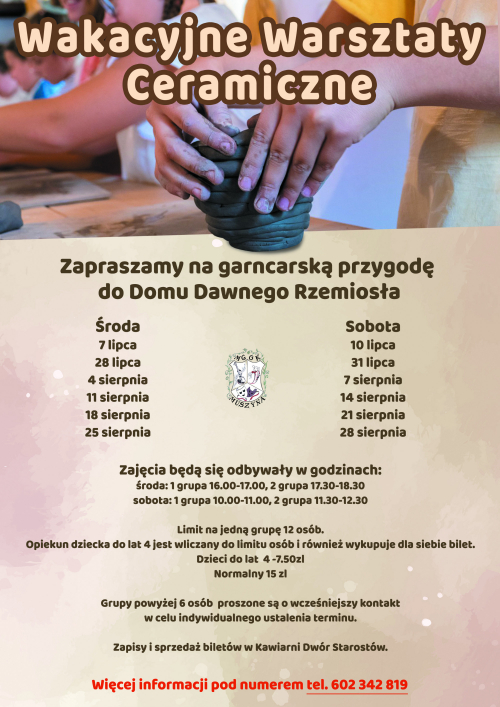 Wakacyjne warsztaty ceramiczne