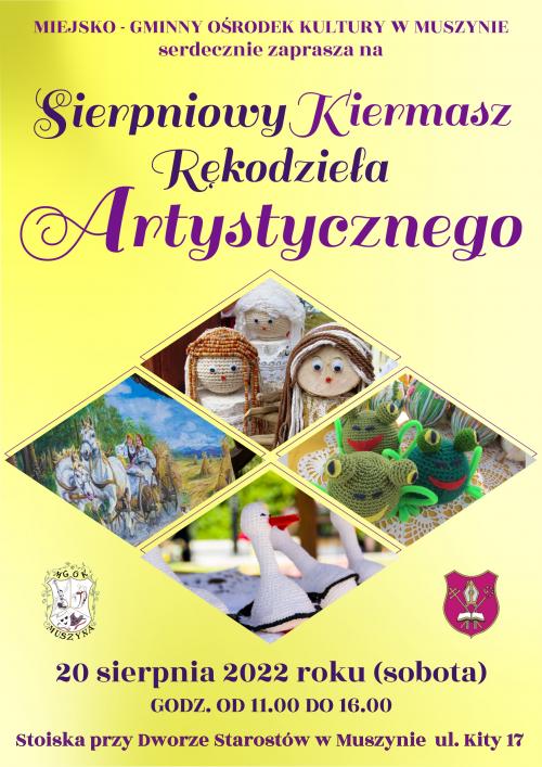 Sierpniowy kiermasz rękodzieła artystycznego