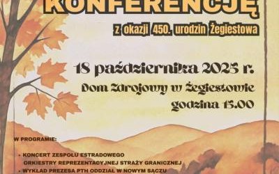 Konferencja z okazji 450. lecia urodzin Żegiestowa