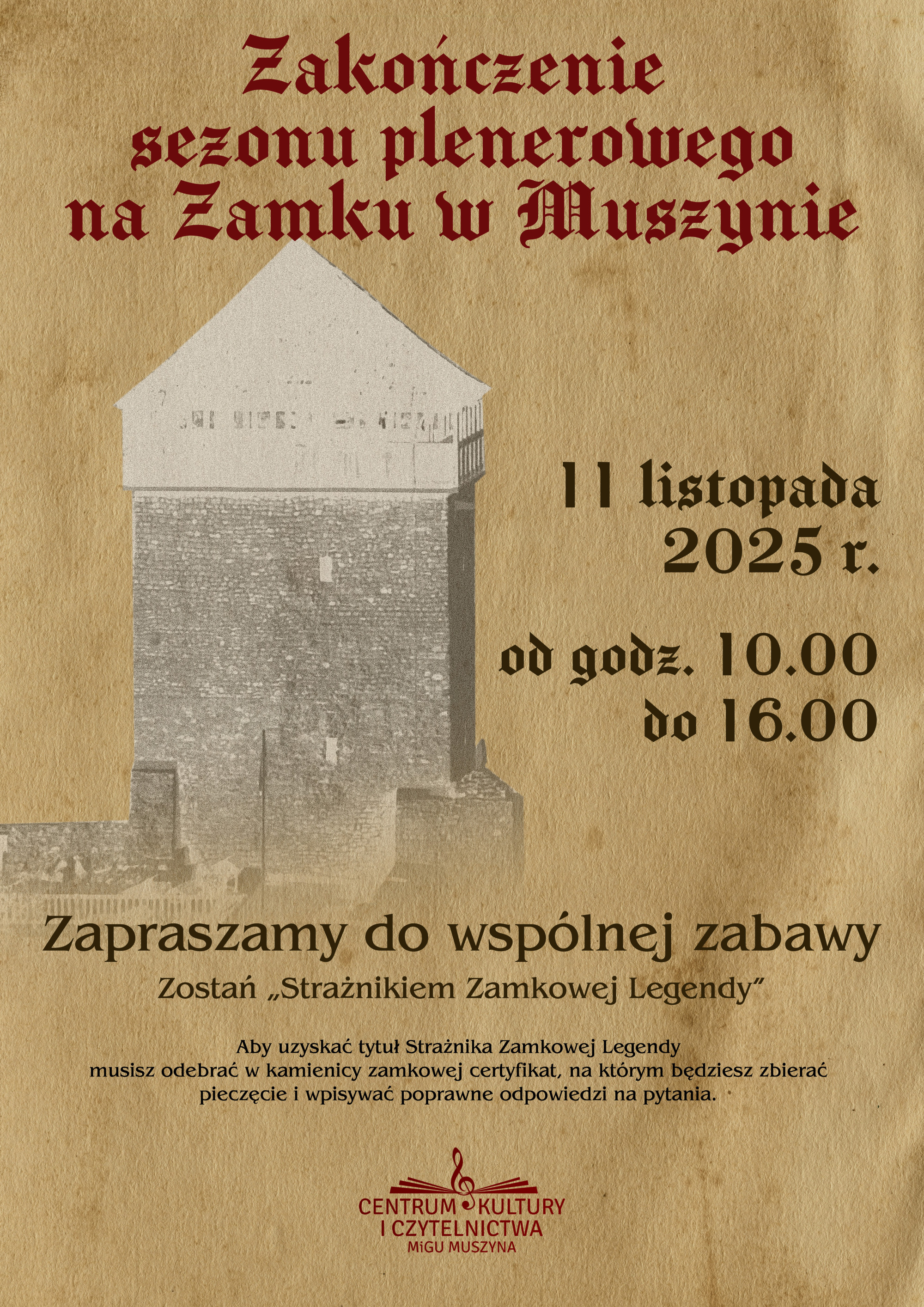 Zakończenie sezonu plenerowego na zamku w Muszynie