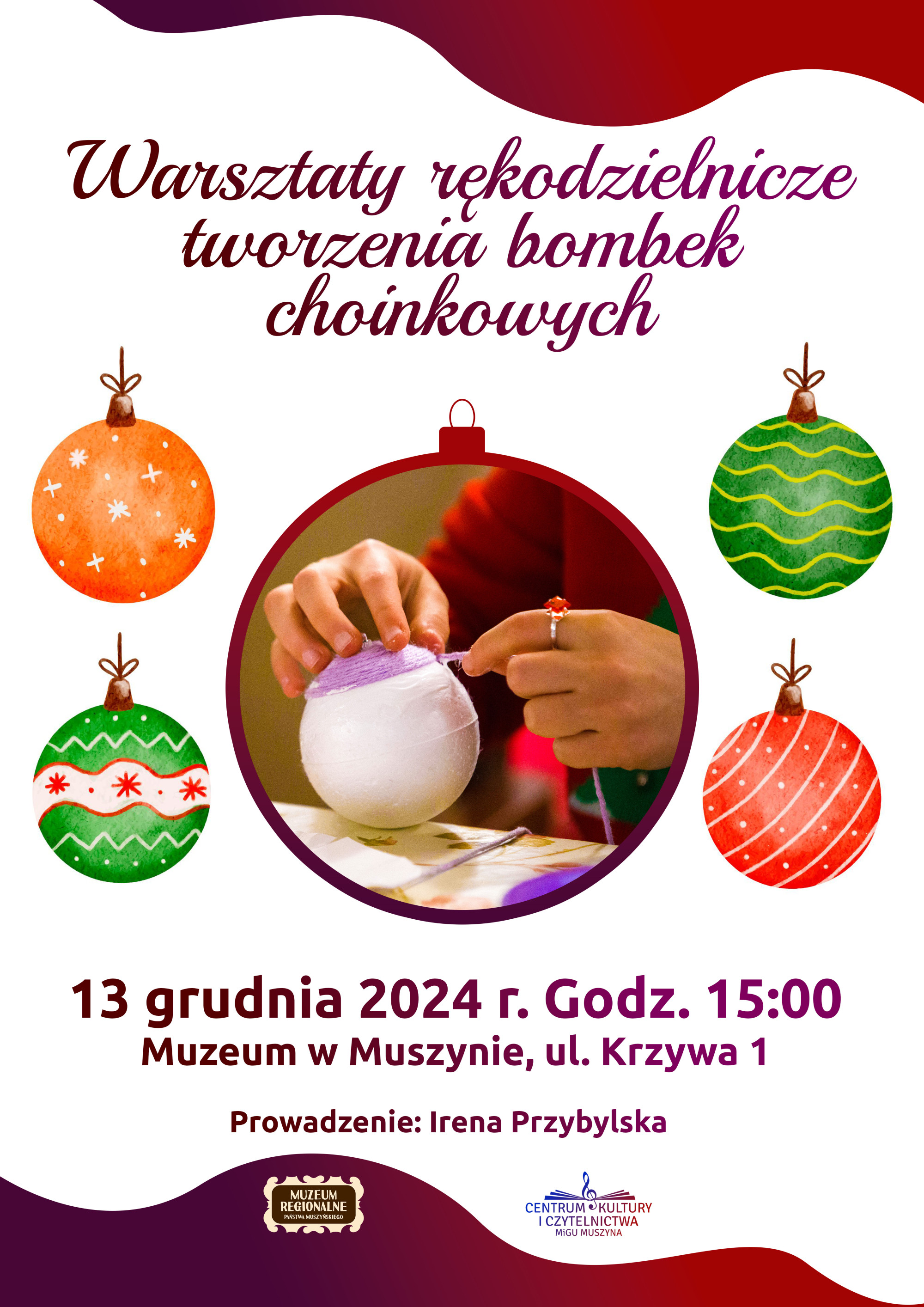 Warsztaty rękodzielnicze tworzenia bombek choinkowych