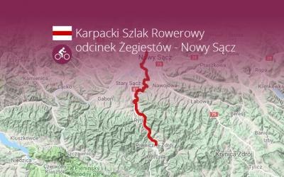 Karpacki Szlak Rowerowy - odcinek Żegiestów - Nowy Sącz