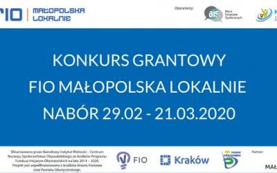 29 lutego rusza konkurs grantowy FIO Małopolska Lokalnie dla małopolskich społeczników