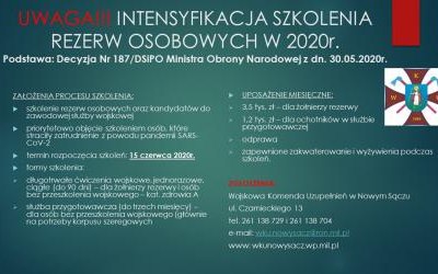 Intensyfikacją szkolenia wojskowego