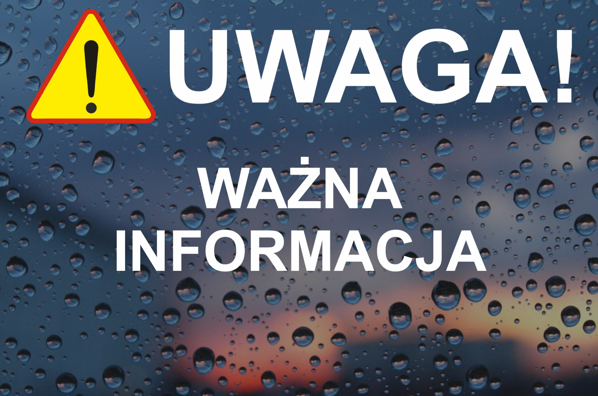 UWAGA! Intensywne opady deszczu 12-14.10.2020