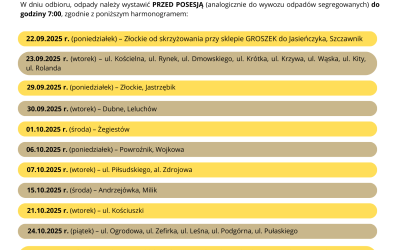 ZBIÓRKA ODPADÓW WIELKOGABARYTOWYCH 22.09-29.10.2025 r.