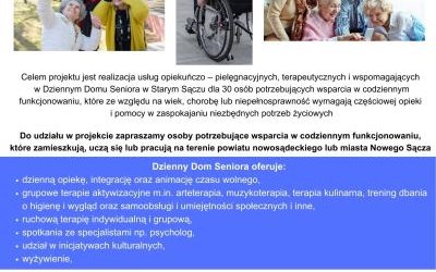 Rekrutacja do projektu pn. „Dzienny dom seniora” – nabór 3