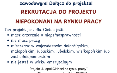 Rekrutacja do projektu „NiepokONani na rynku pracy”