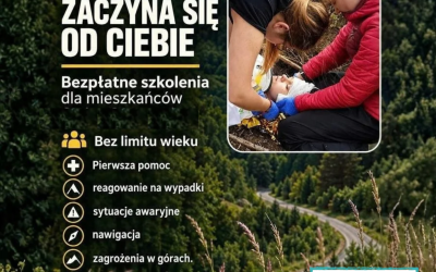 Gdy liczy się pierwsza reakcja. Bezpłatne szkolenia dla mieszkańców pięciu gmin.